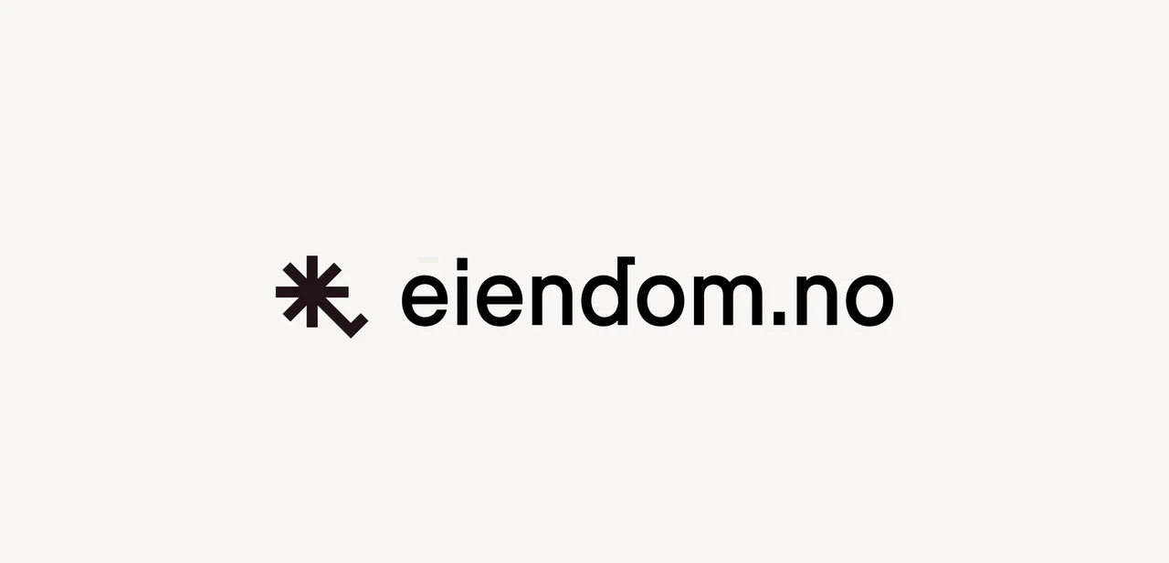 The Eiendom.no lockup: the key-and-asterisk symbol beside the lowercase wordmark